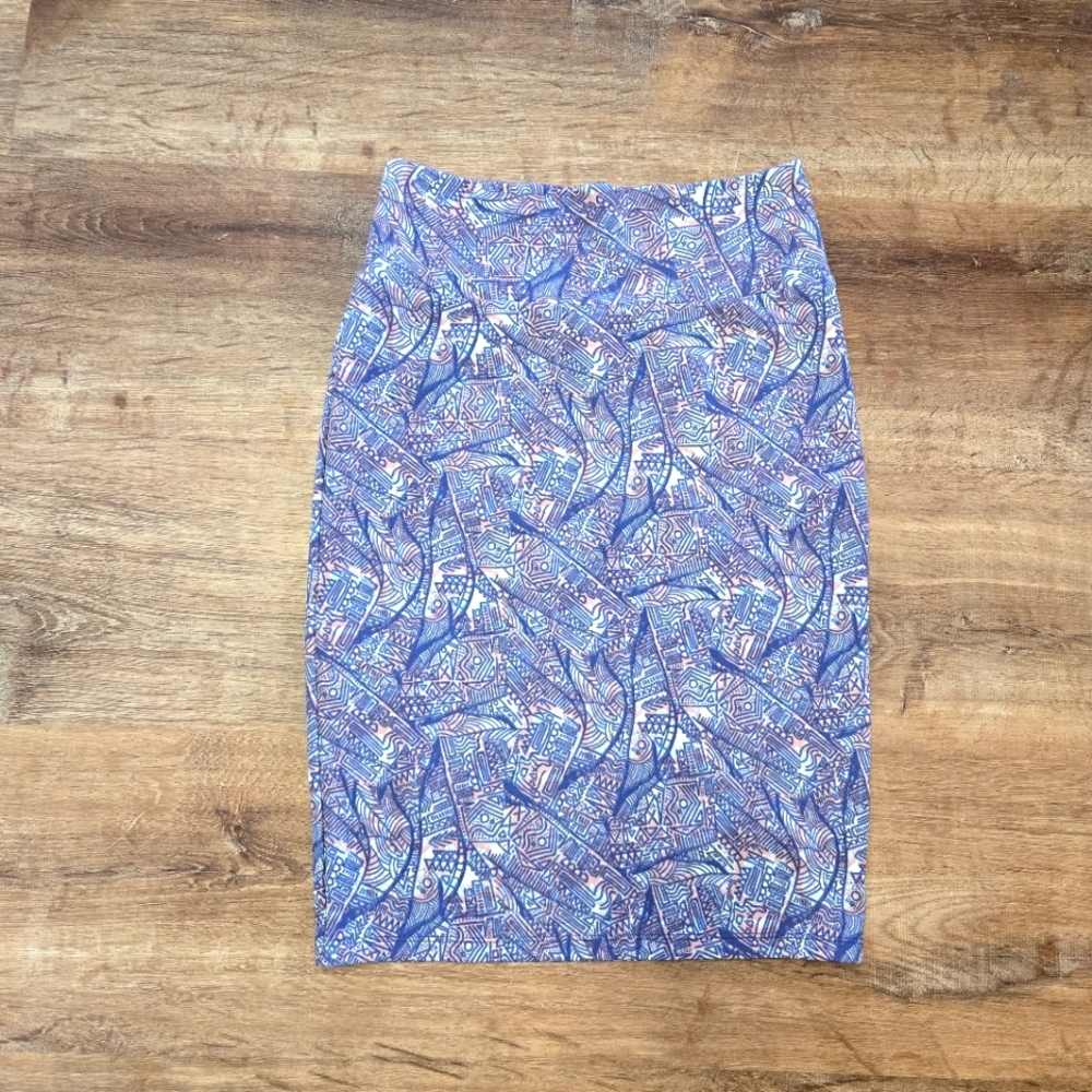 LuLaRoe Purple Patterned Women's Skirt